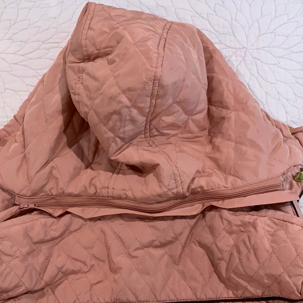 Dusty rose (pink) quilted jacket - Picture 6 of 8